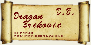 Dragan Breković vizit kartica